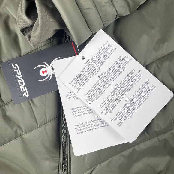 Spyder Women's Siren Long Jacket, Olive, Medium - Picture 14 of 15